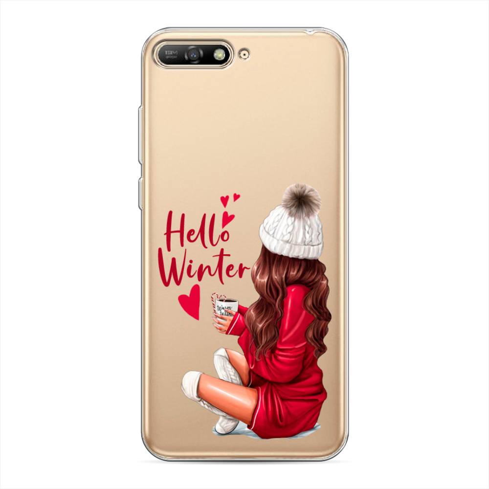 

Чехол на Huawei Y6 2018 "Hello winter", Красный;белый;коричневый, 67850-5