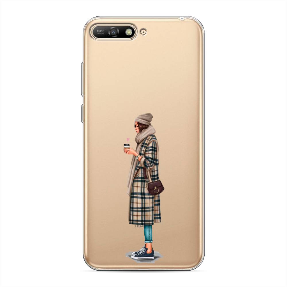

Чехол на Huawei Y6 2018 "Утренний кофе", Коричневый;бежевый, 67850-6