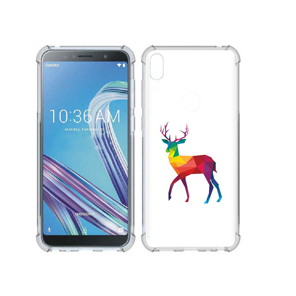 

Чехол MyPads Tocco для Asus ZenFone Max Pro (ZB602KL) геометрический олень, Прозрачный, Tocco