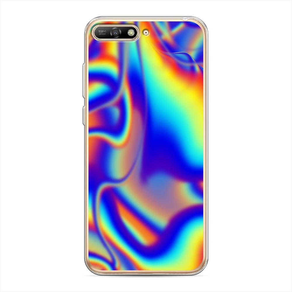 

Чехол на Huawei Y6 2018 "Яркая голограмма", Разноцветный, 67850-3