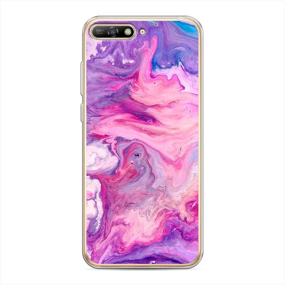 

Чехол на Huawei Y6 2018 "Нежно-розовая абстракция", Розовый, 67850-3