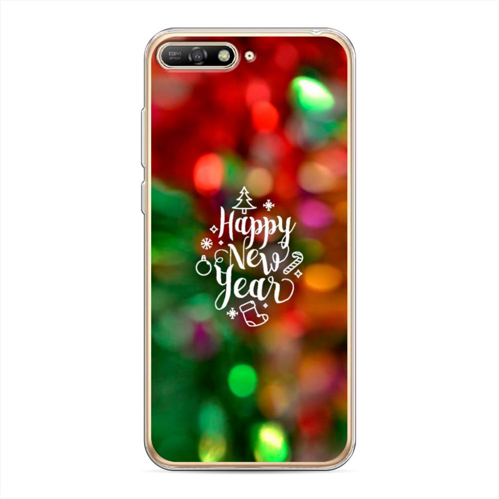 

Чехол на Huawei Y6 2018 "Новый Год на елке", Зеленый;красный;желтый, 67850-5
