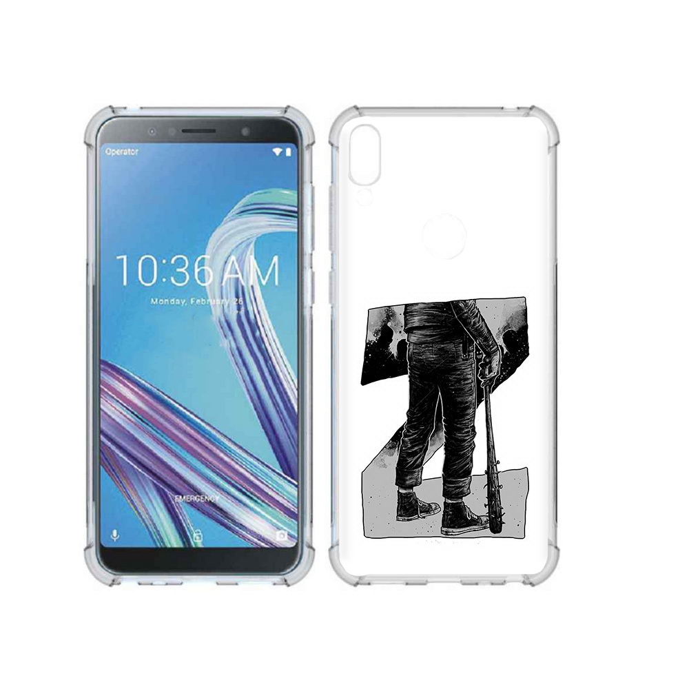

Чехол MyPads Tocco для Asus ZenFone Max Pro (ZB602KL) воин черно белый, Tocco
