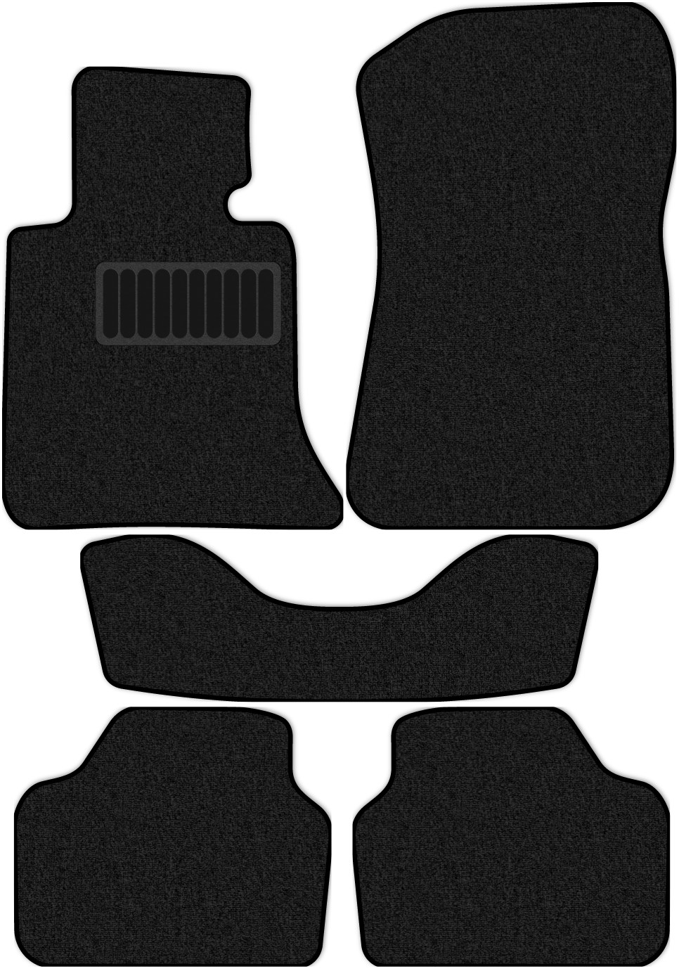 фото Коврики в салон комфорт для bmw x1 sdrive 1 (e84) 2009 - 2015, 5 шт. черный, текстиль allmone