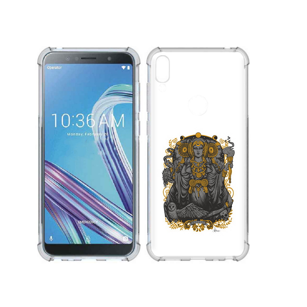 

Чехол MyPads Tocco для Asus ZenFone Max Pro (ZB602KL) божество с золотыми элементами, Прозрачный, Tocco