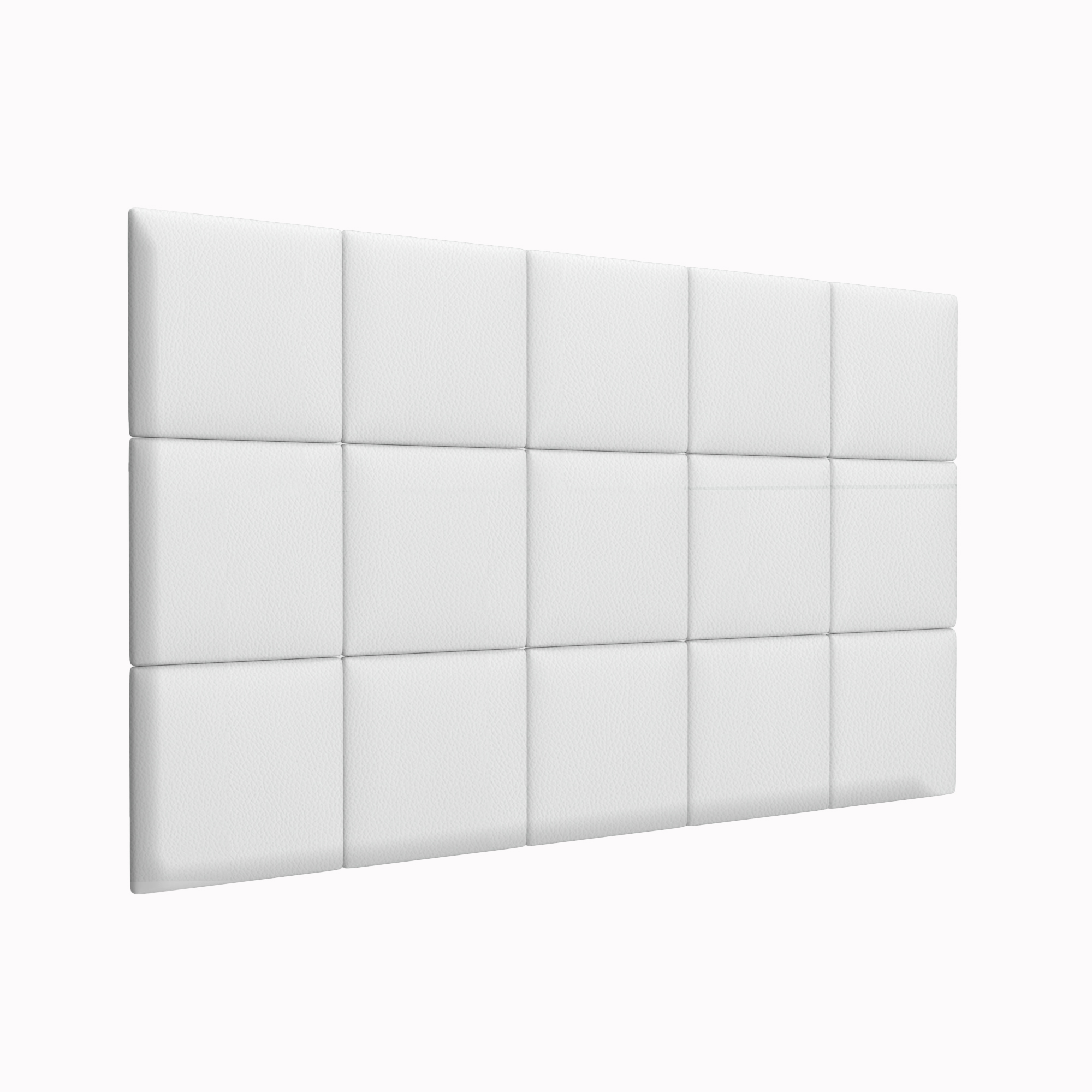 Мягкие стеновые панели Eco Leather White 30х30 см 2 шт