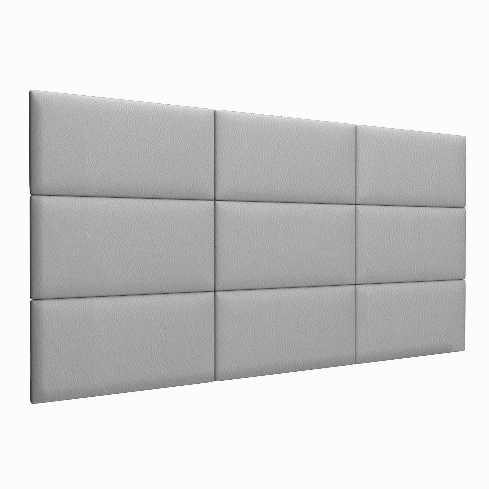 фото Мягкие стеновые панели eco leather grey 30х60 см 2 шт. tartilla