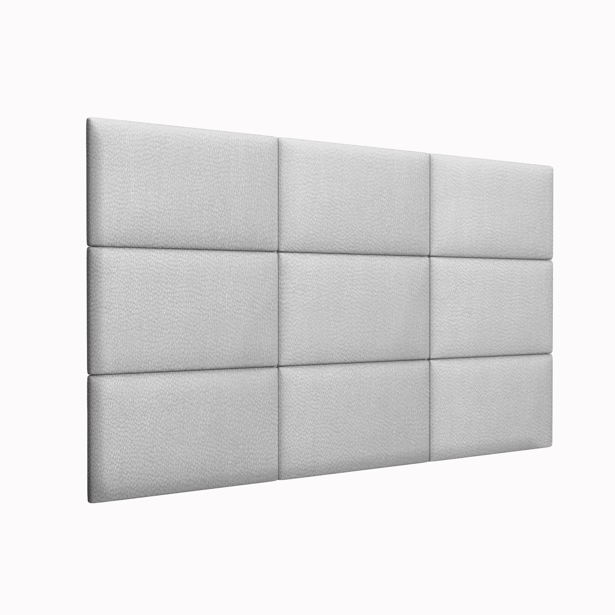 фото Мягкие стеновые панели eco leather grey 30х50 см 4 шт tartilla