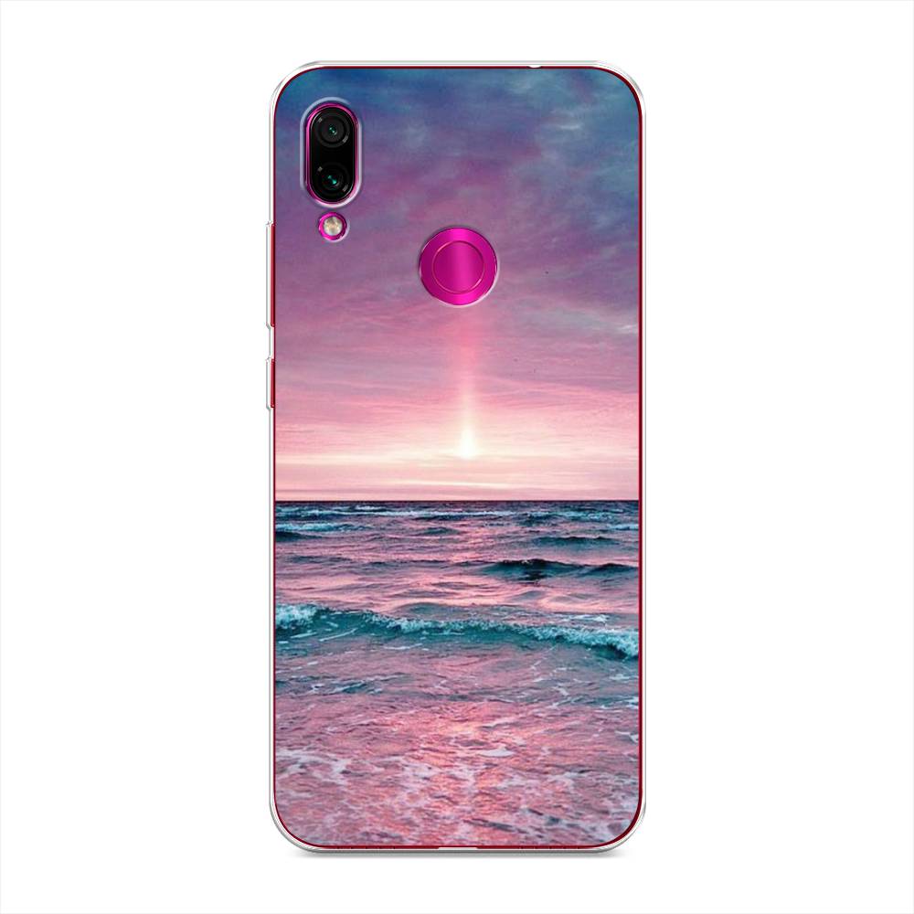 

Чехол на Xiaomi Redmi Note 7 "Восход 3", Розовый;голубой, 34750-2