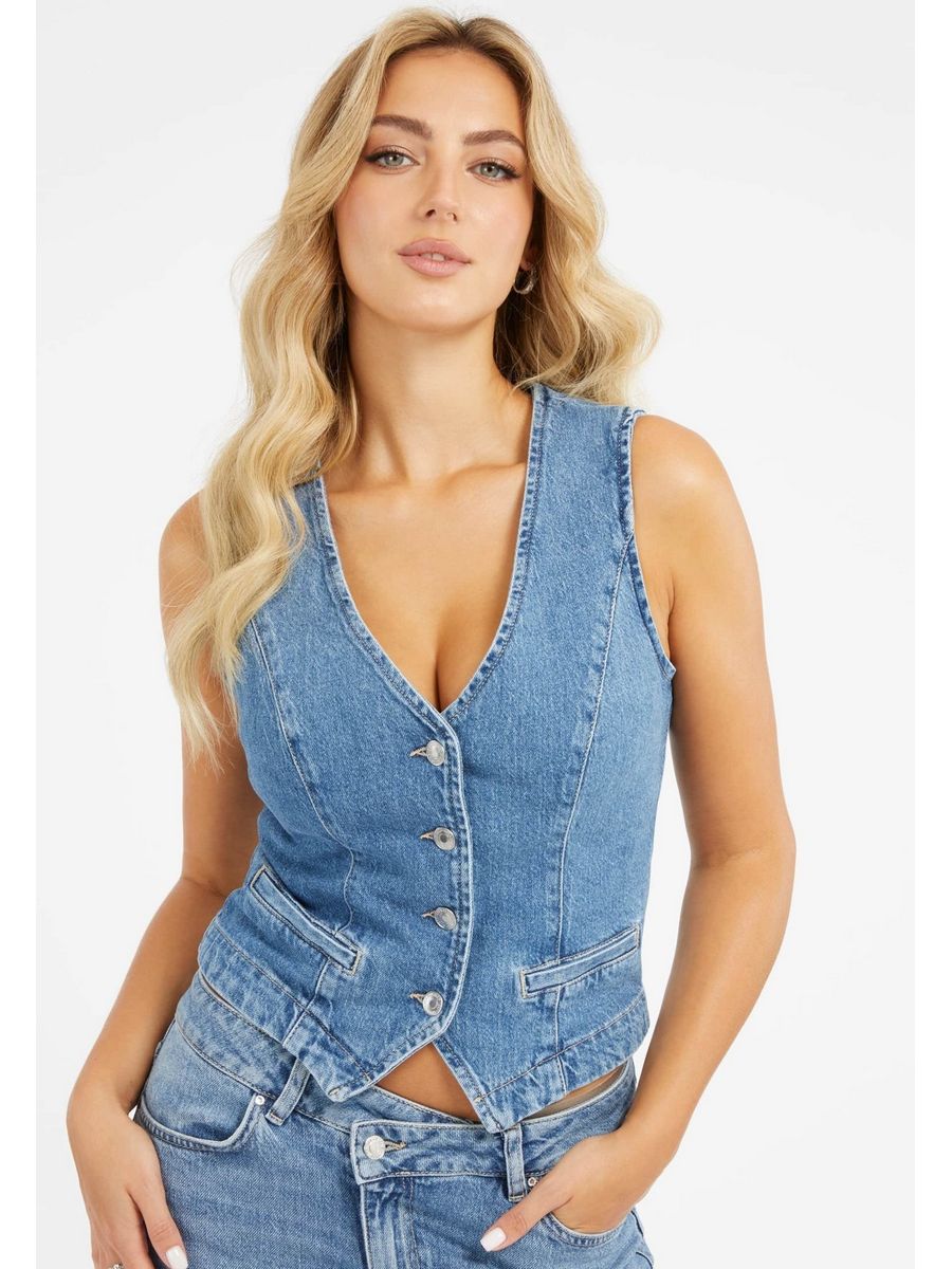 

Жилет женский Guess GU121U0EC синий XS, GU121U0EC