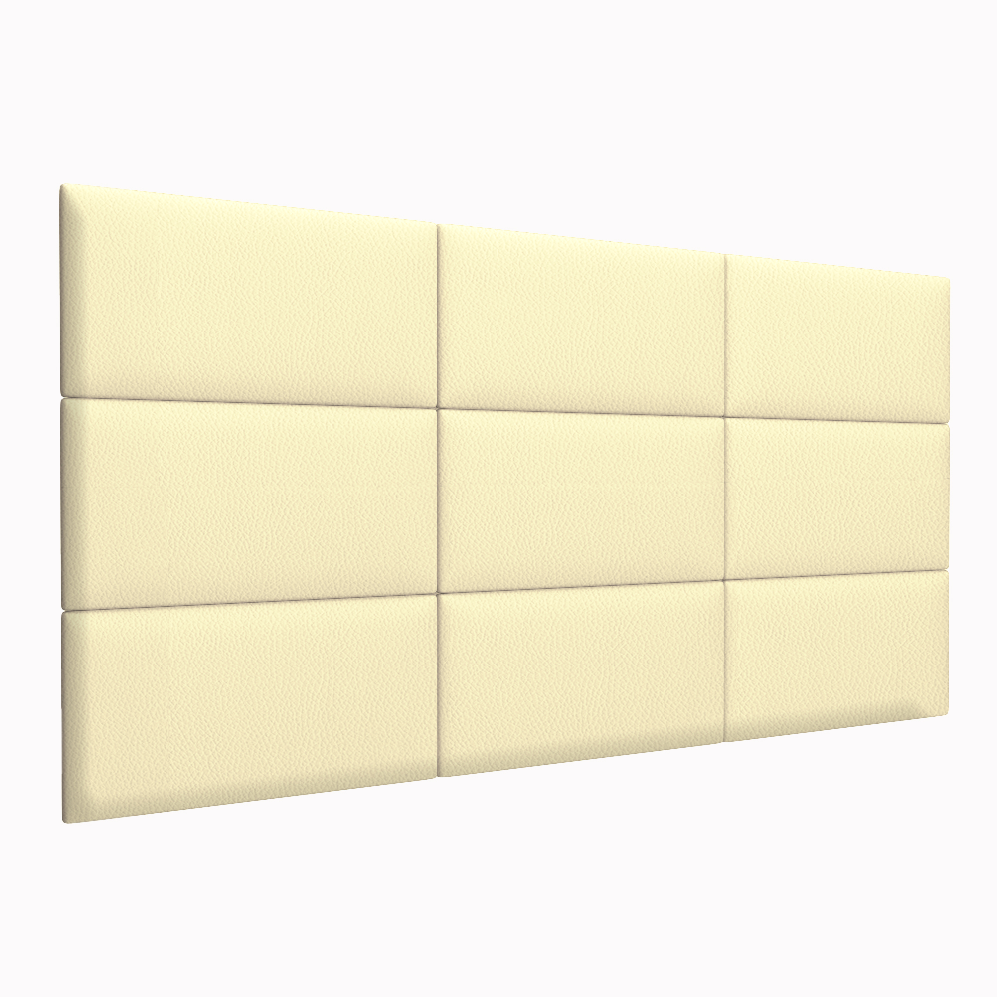 Мягкие стеновые панели Eco Leather Vanilla 30х60 см 2 шт.