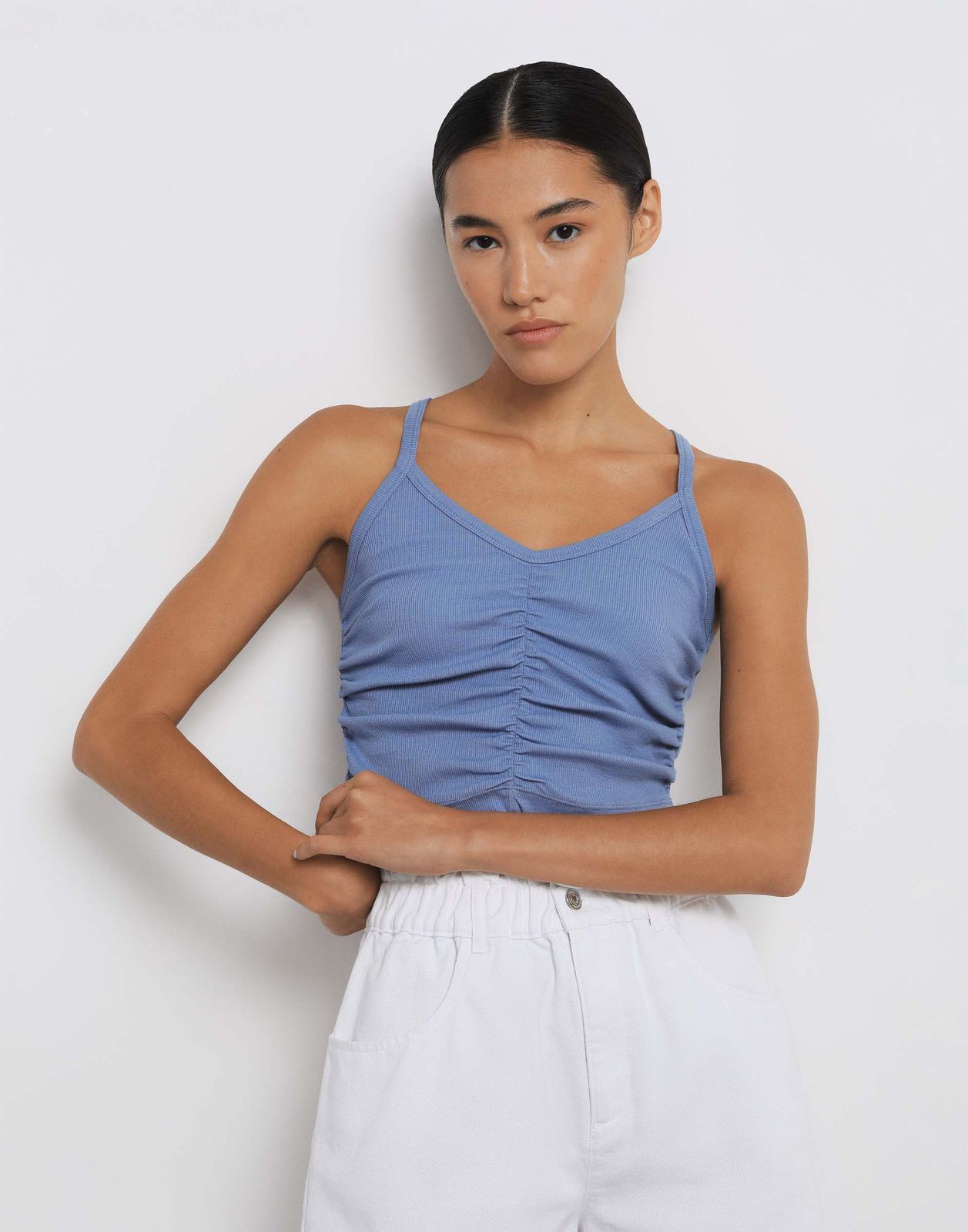 

Топ женский Gloria Jeans GTN004073 синий XXS/158, Голубой, GTN004073