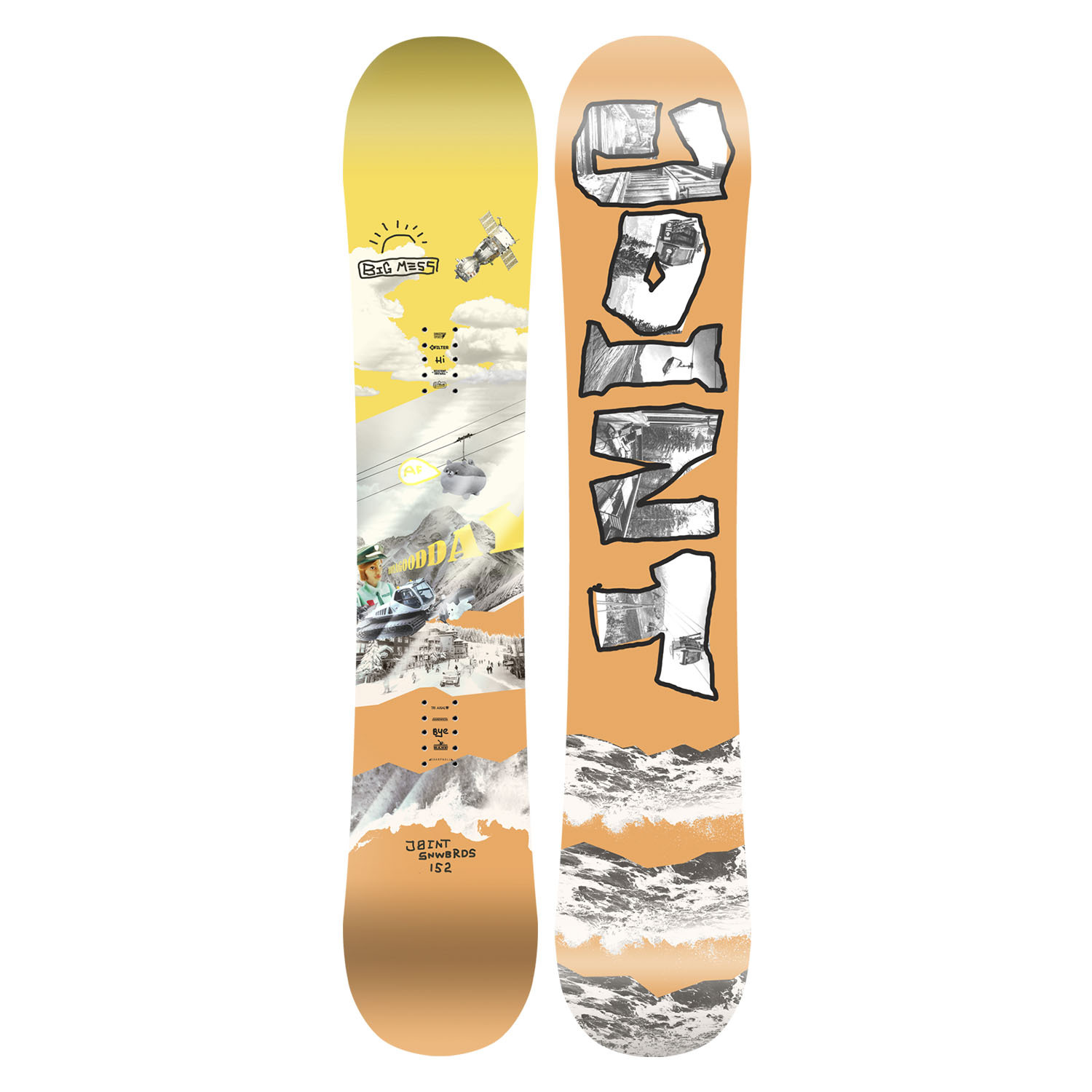 Сноуборд Joint Big Mess yellow 110 см 2021-2022