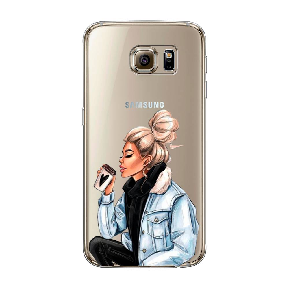 

Чехол Awog на Samsung Galaxy S6 edge "Cute girl", Коричневый;бежевый, 24450-7