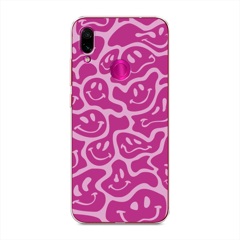 

Чехол на Xiaomi Redmi Note 7 "Расплывчатые смайлики розовые", Фиолетовый, 34750-6