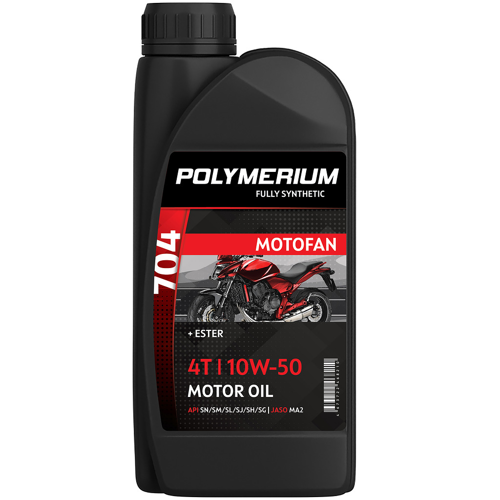 Моторное масло POLYMERIUM MOTOFAN 704 10W-50 4T 1L