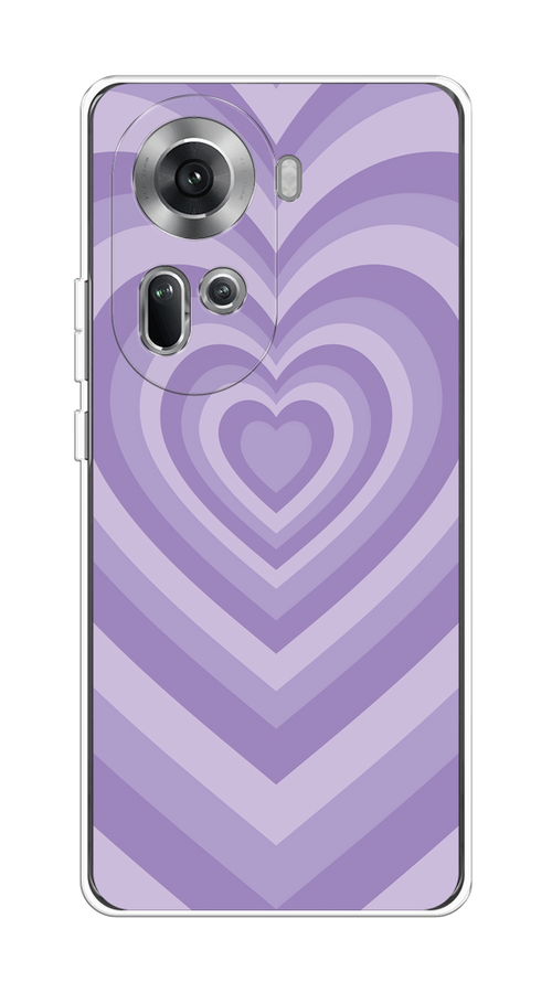 

Чехол на Oppo Reno 11 (Global) "Violet heart latte", Фиолетовый, 2515850-1