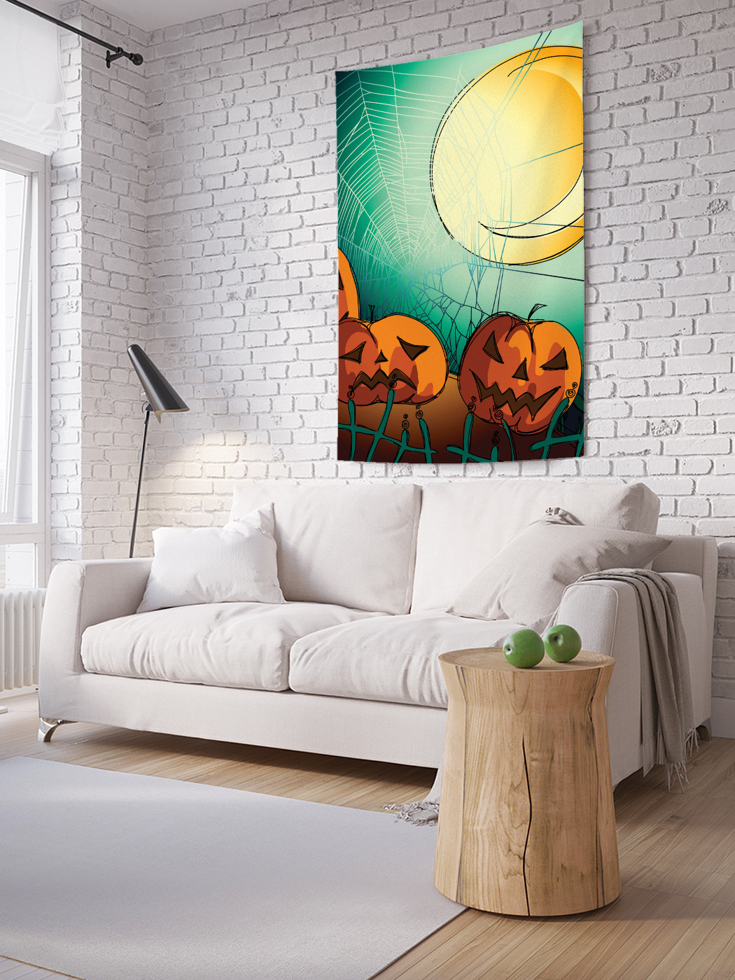 

Вертикальное фотопанно на стену JoyArty Тыквы в паутине 150x200 см, Тыквы в паутине