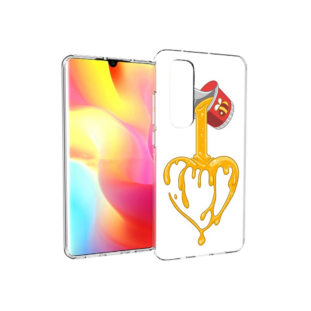 

Чехол MyPads Tocco для Xiaomi Mi Note 10 Lite медовое сердце (PT149714.254.471), Прозрачный, Tocco