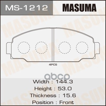 

Колодки тормозные Toyota Dyna 85-01 передние Masuma MASUMA MS1212
