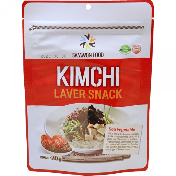 

Kimchi laver snack обжаренные хлопья из морских водорослей кимчи, 20 гр