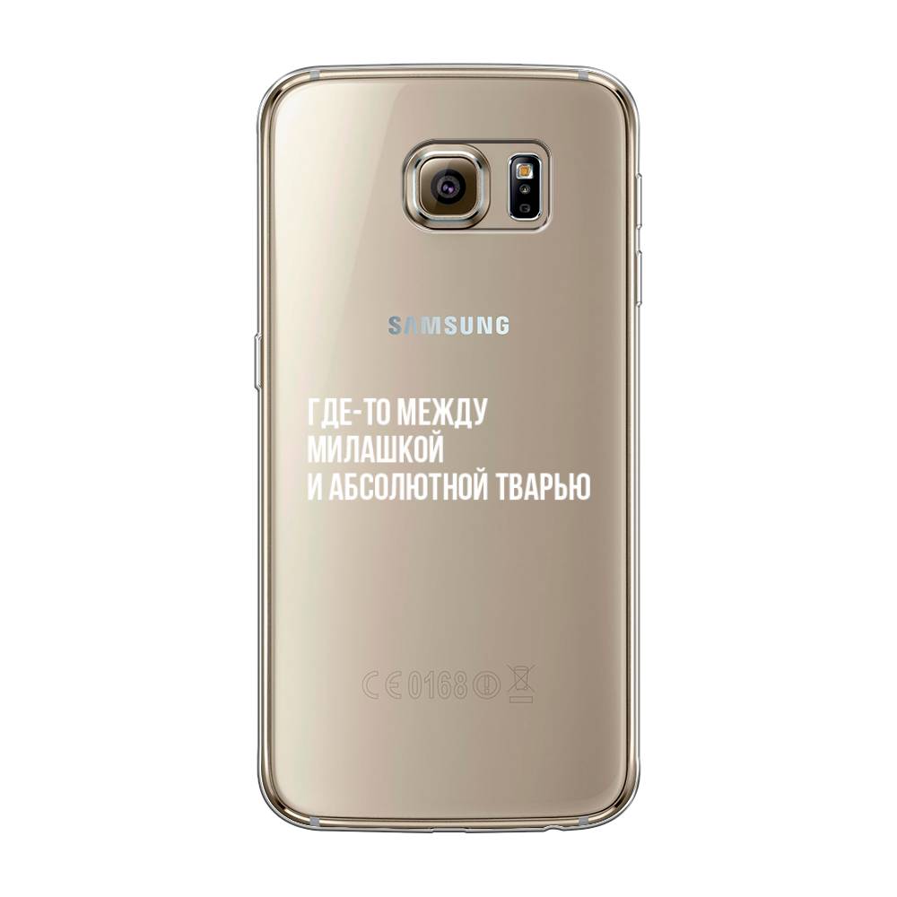 

Чехол Awog на Samsung Galaxy S6 edge "Почти милашка", Серебристый, 24450-6