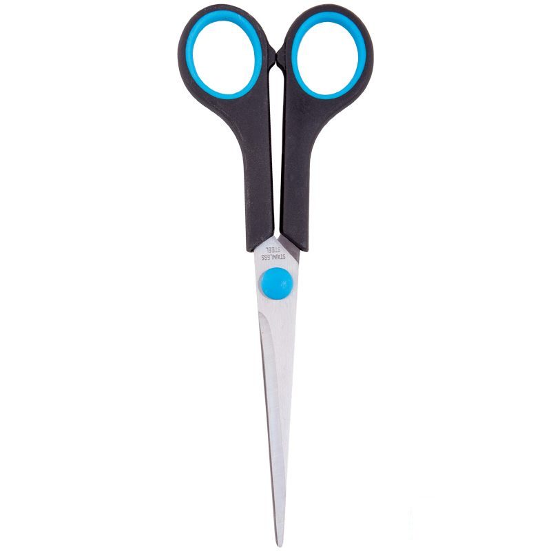 Ножницы OfficeSpace 171мм симметричные ручки с синими вставками 24шт