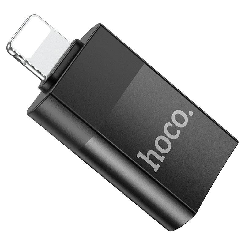 Адаптер для Lightning 8-pin Type-C USB Hoco UA17 Black 559₽