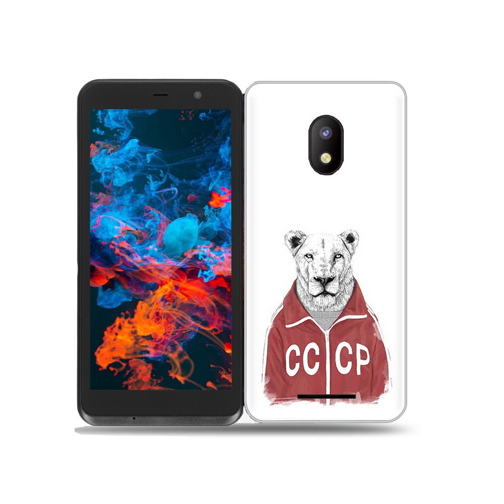 

Чехол MyPads Tocco для BQ 5045L Wallet львица ссср, Прозрачный, Tocco