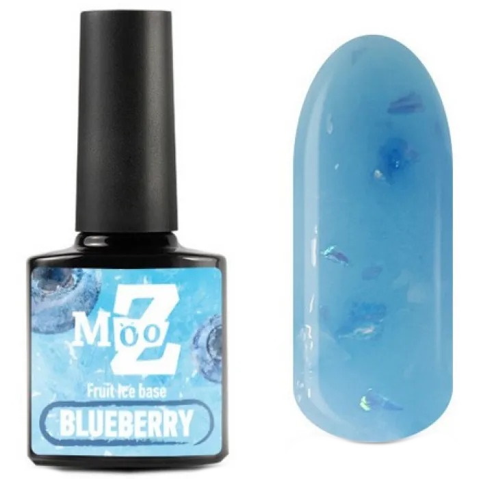 фото Гель лак для ногтей mooz fruit ice шеллак для маникюра и педикюра base blueberry 9 мл