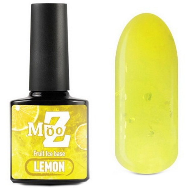 Гель лак для ногтей MOOZ Fruit Ice шеллак для маникюра плотный base Lemon 9 мл