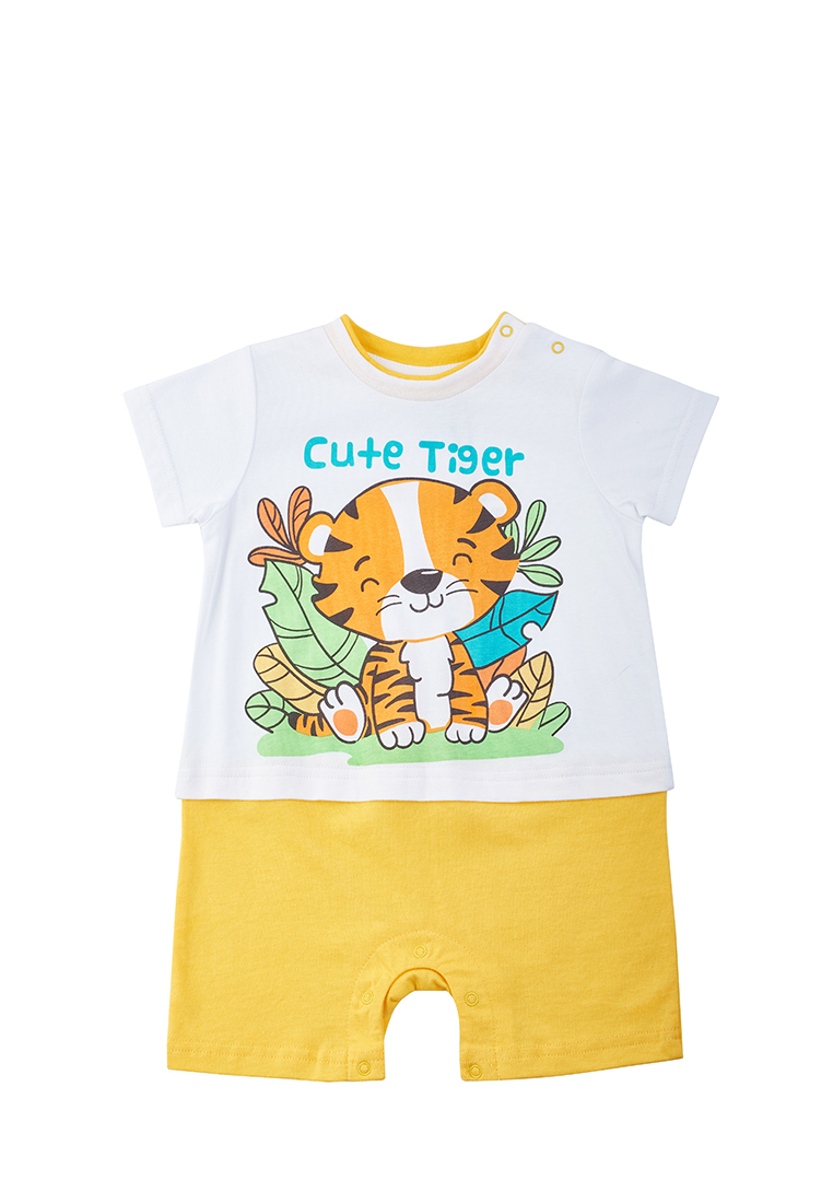 

Ромпер для мальчика SS23B12600708 Kari baby 209677 цв.белый, желтый р.12-18m, 209677