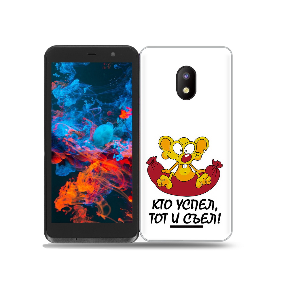 

Чехол MyPads Tocco для BQ 5045L Wallet кто успел тот и съел, Прозрачный, Tocco