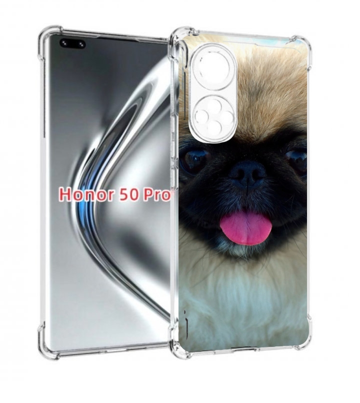 

Чехол бампер MyPads пекинез для Honor 50 Pro/Nova 9 Pro п, Прозрачный, Tocco