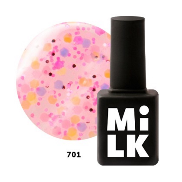 фото Гель-лак milkgel orbeez №701 butterfly clips, 9 мл