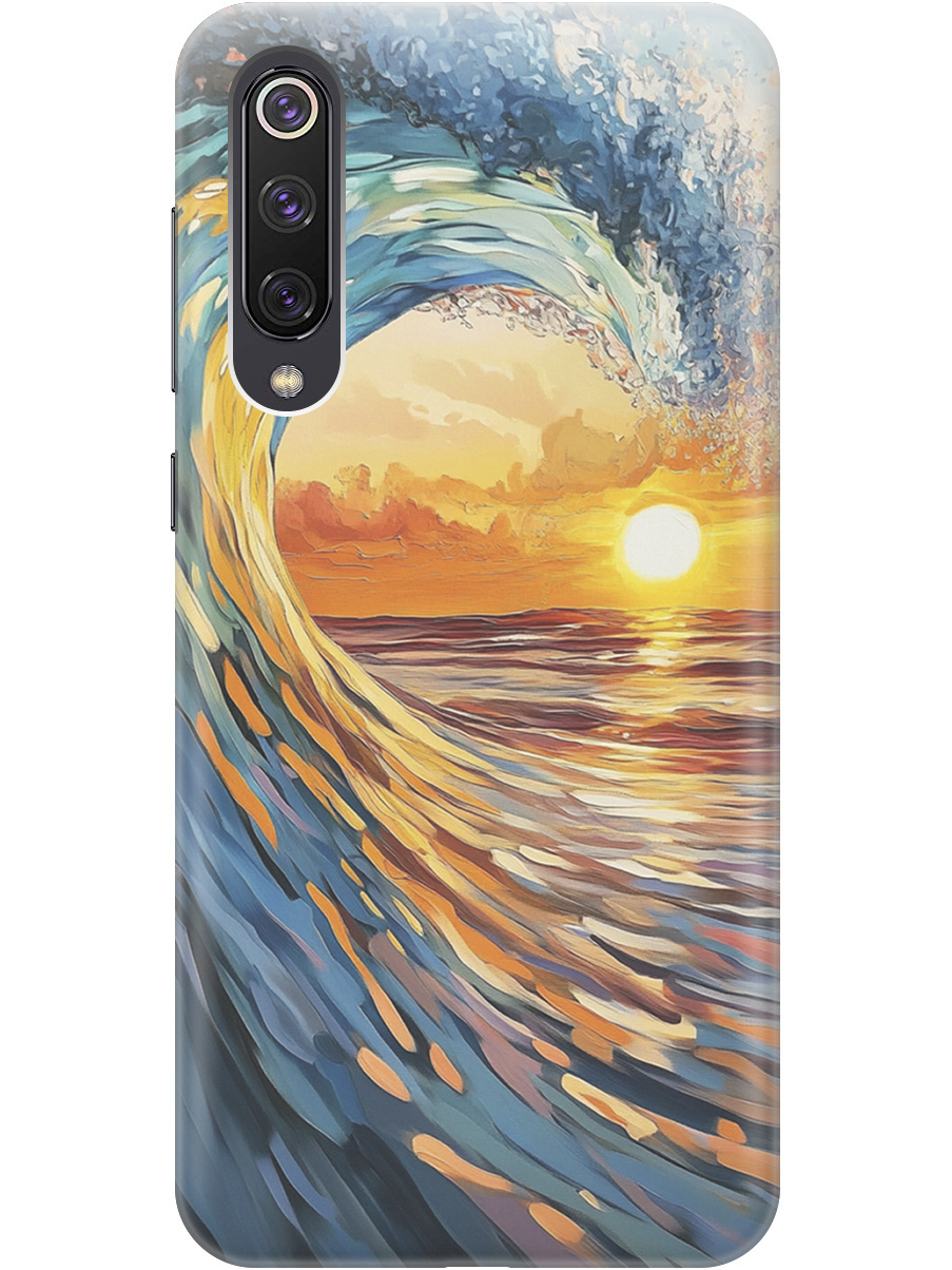 

Силиконовый чехол на Xiaomi Mi 9 SE с принтом "Волна и закат", Прозрачный;желтый;синий, 721347541