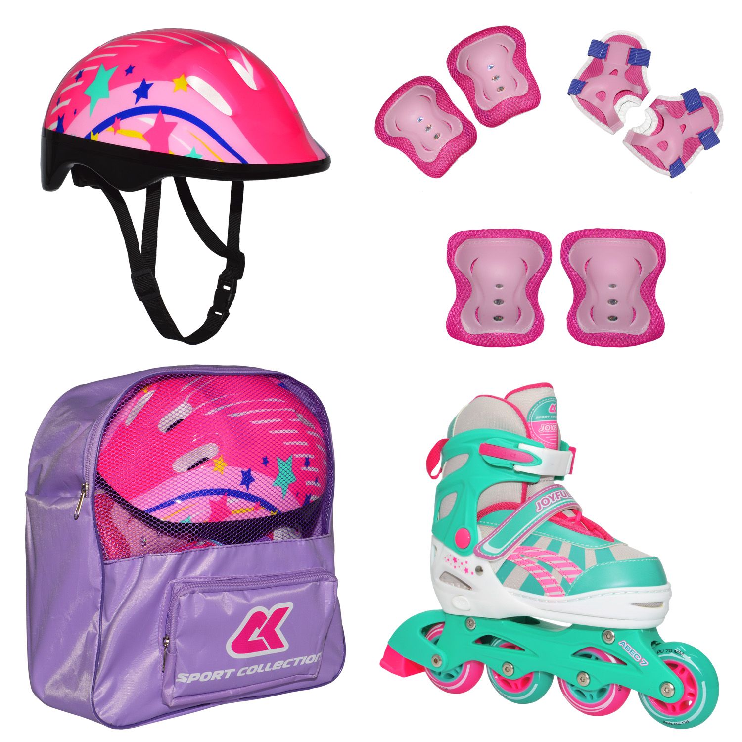 

Роликовые коньки Спортивная Коллекция SET-JOYFULL, S (29-32), мятный, SET-JOYFULL