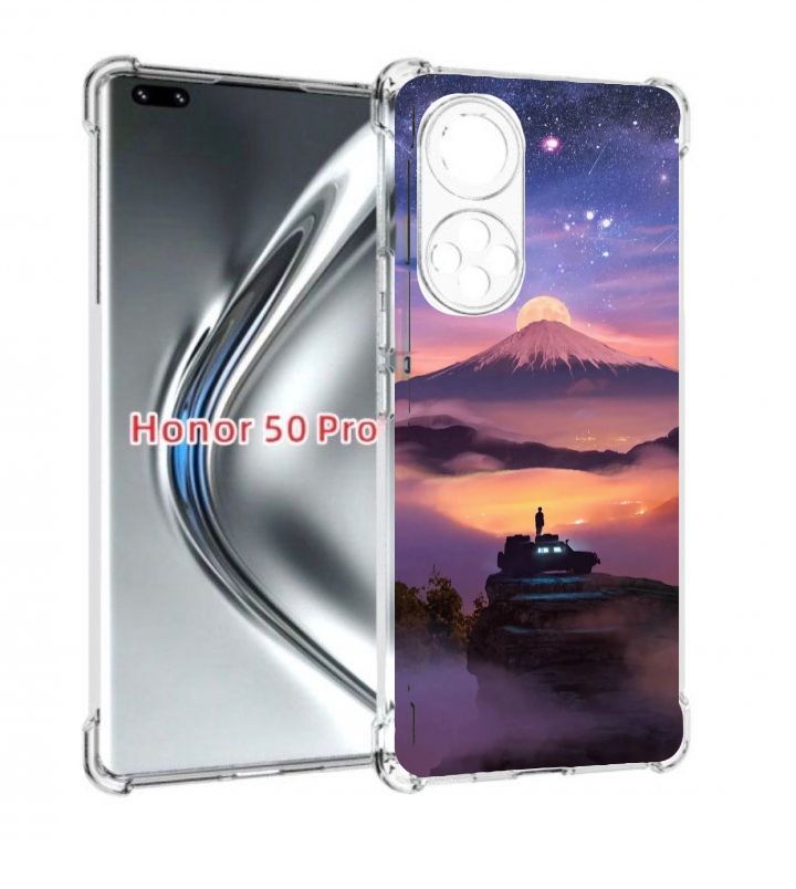 

Чехол бампер MyPads ночь-в-горах для Honor 50 Pro/Nova 9, Прозрачный, Tocco