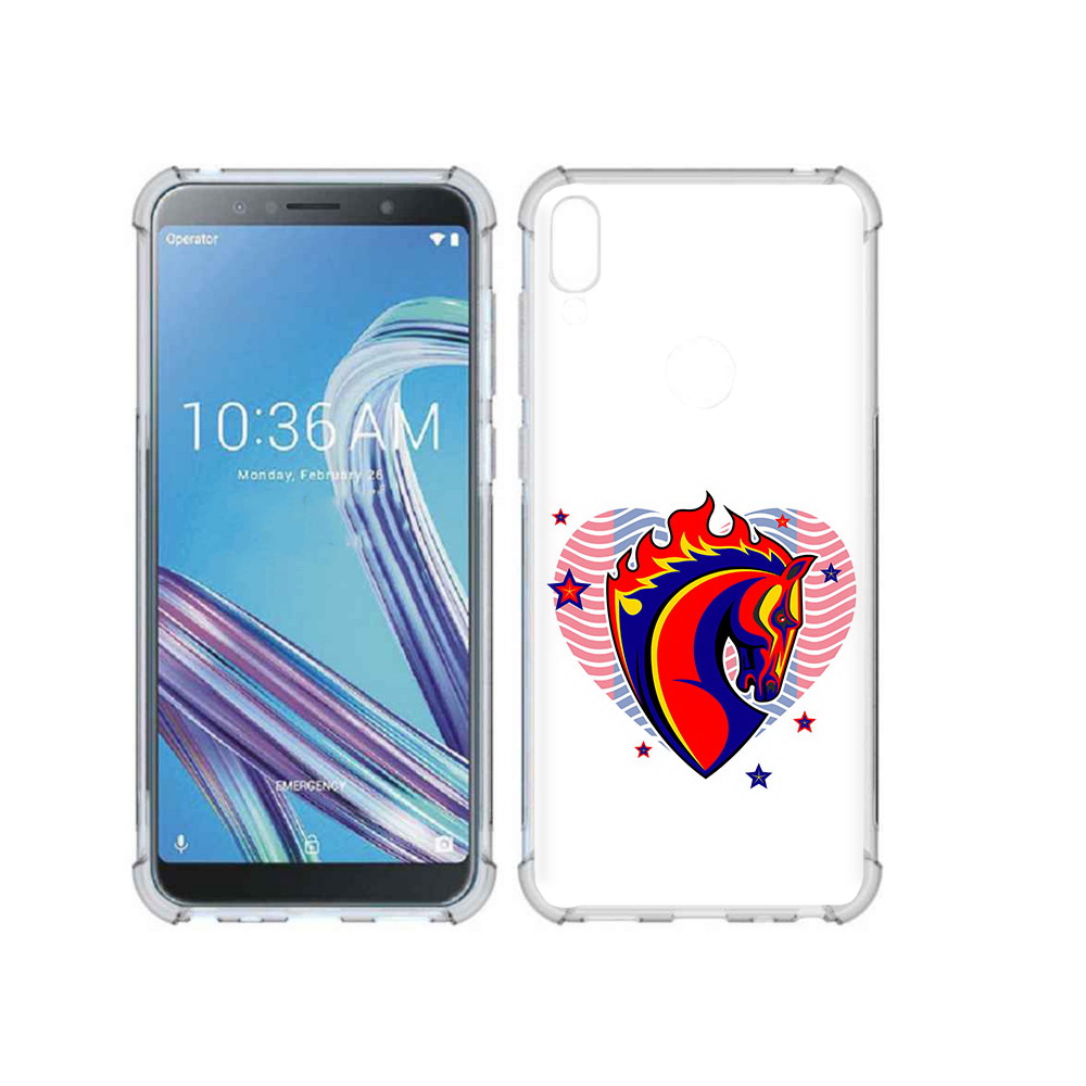 

Чехол MyPads Tocco для Asus ZenFone Max Pro (ZB602KL) ФК ЦСЛ Лошадь, Прозрачный, Tocco