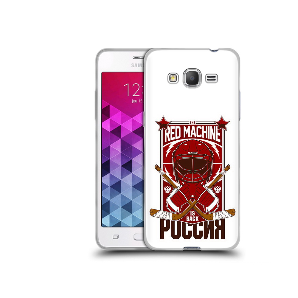 

Чехол MyPads Tocco для Samsung Galaxy Grand Prime хоккей россия, Прозрачный, Tocco
