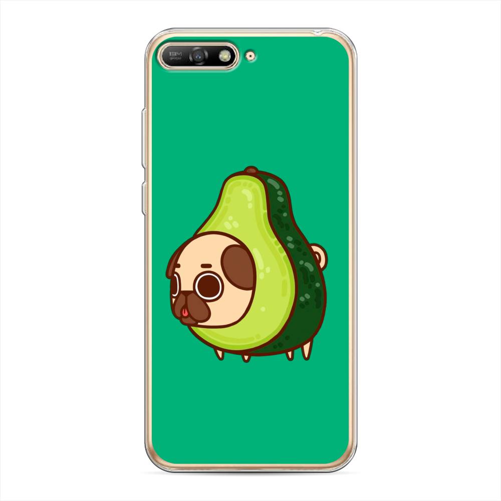 

Чехол на Huawei Y6 2018 "Мопс авокадик", Зеленый, 67850-1