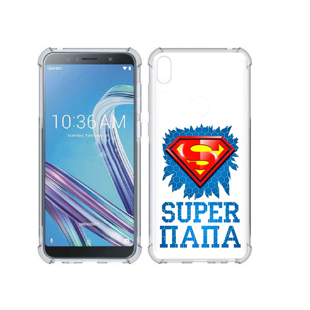 

Чехол MyPads Tocco для Asus ZenFone Max Pro (ZB602KL) Супер Папа, Прозрачный, Tocco
