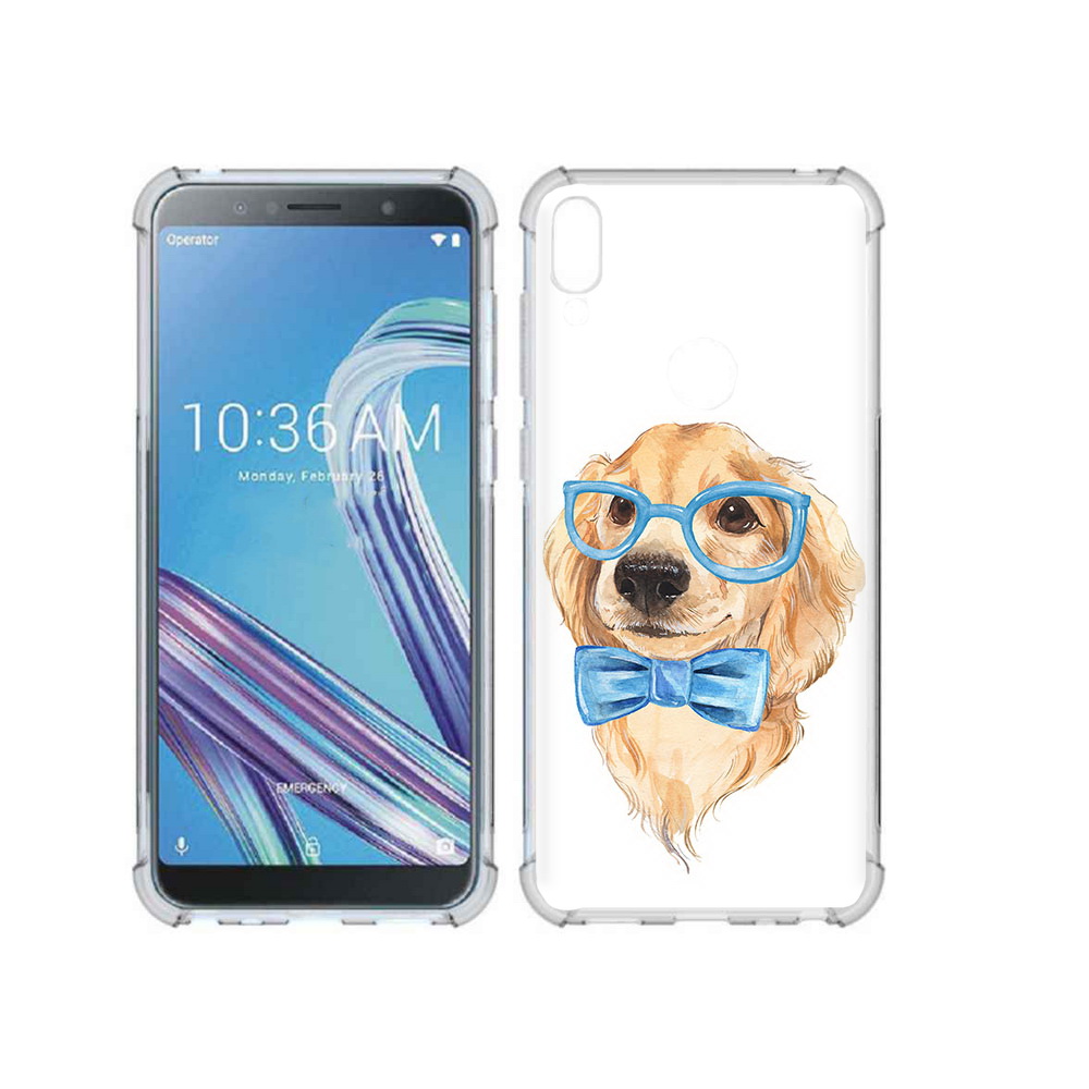 

Чехол MyPads Tocco для Asus ZenFone Max Pro (ZB602KL) Собака интеллигент, Прозрачный, Tocco