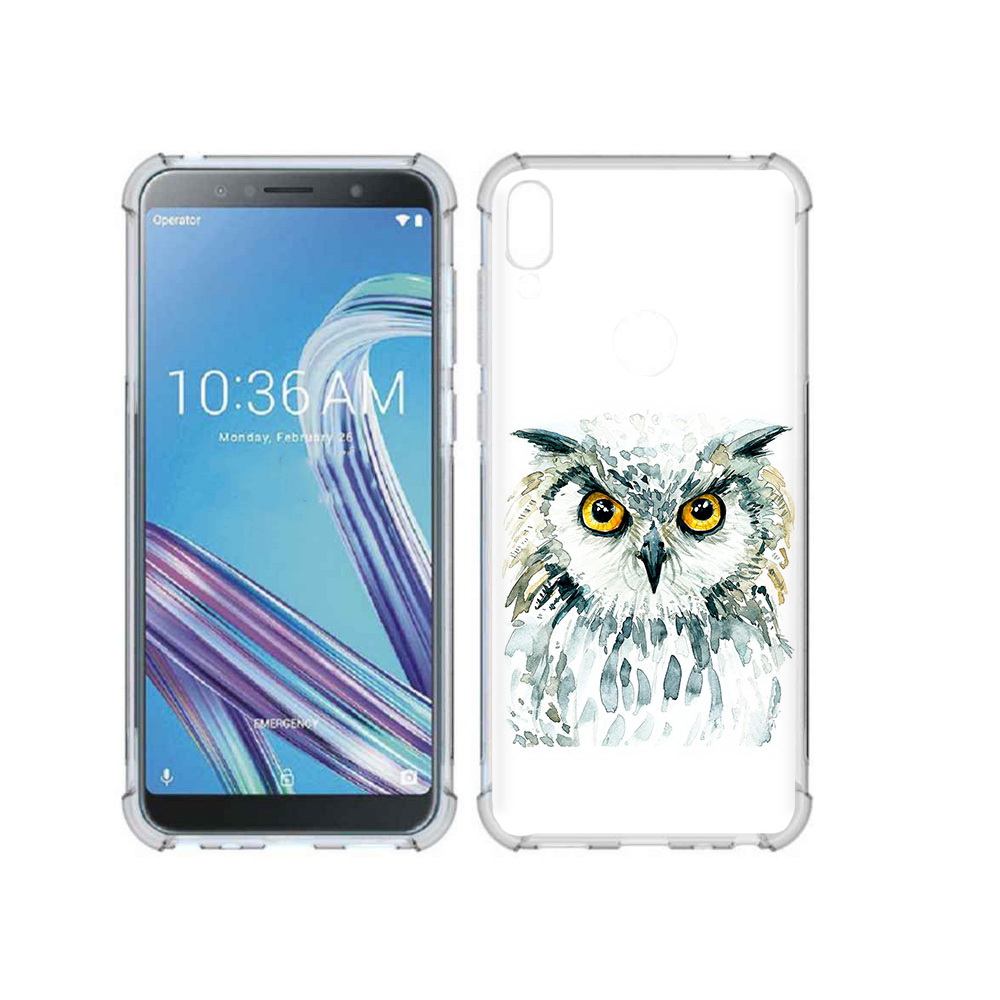 

Чехол MyPads Tocco для Asus ZenFone Max Pro (ZB602KL) Серьезная сова, Прозрачный, Tocco