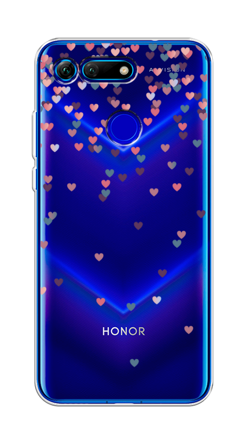 

Чехол на Honor V20 "Посыпка сердечки", Розовый;фиолетовый, 67350-3