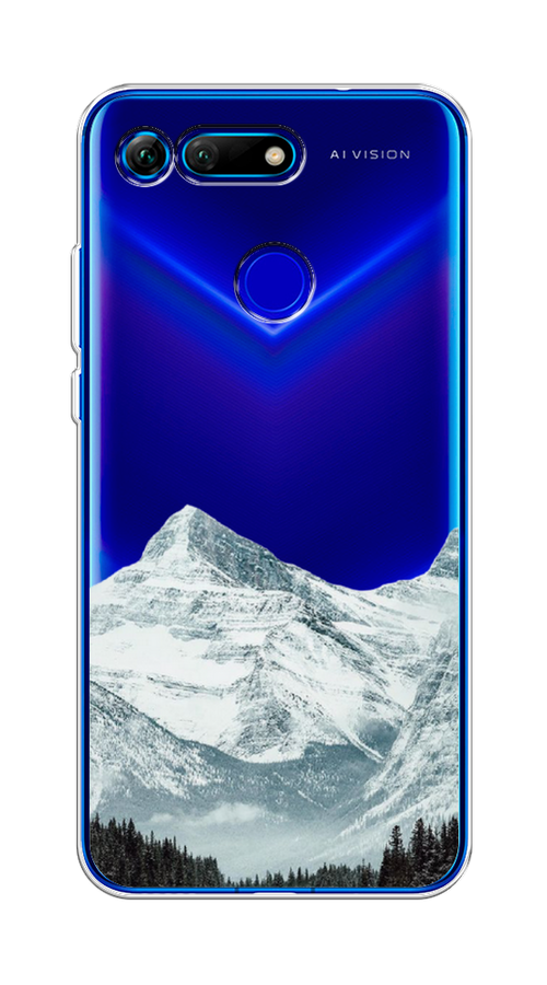 

Чехол на Honor V20 "Горы арт 1", Белый;зеленый, 67350-2