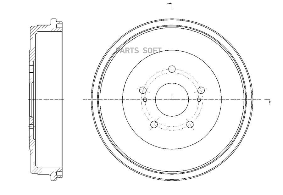 Тормозной барабан GBRAKE GD06630