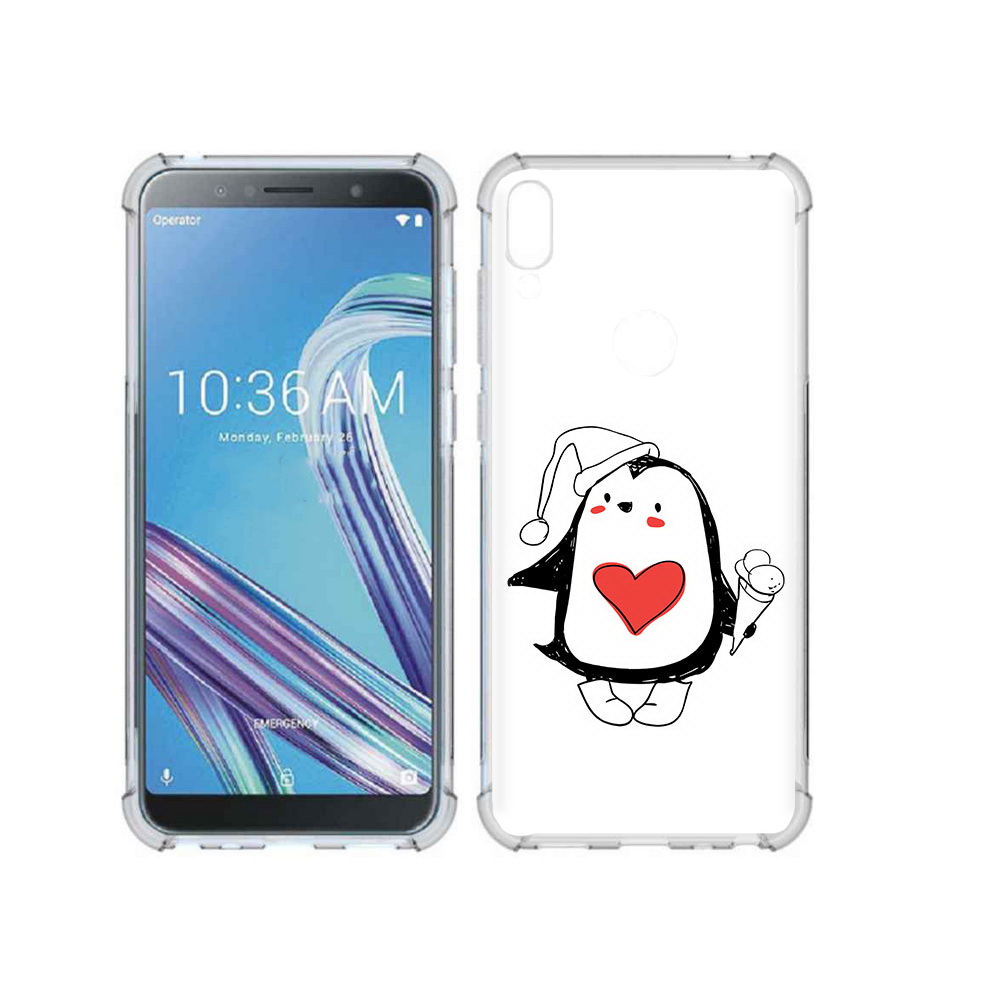 Чехол MyPads Tocco для Asus ZenFone Max Pro (ZB602KL) Пингвин с мороженым