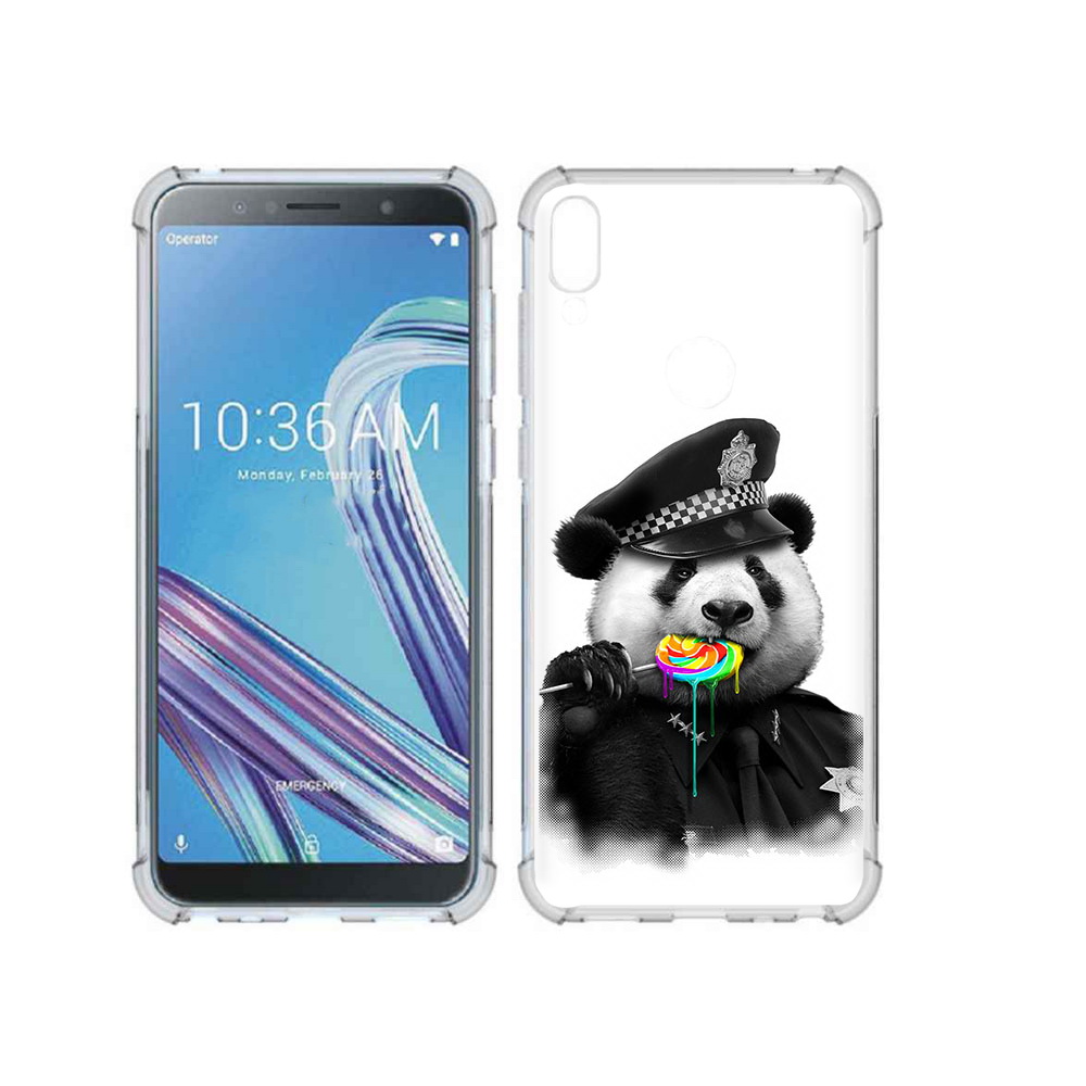 

Чехол MyPads Tocco для Asus ZenFone Max Pro (ZB602KL) Панда полиция, Прозрачный, Tocco