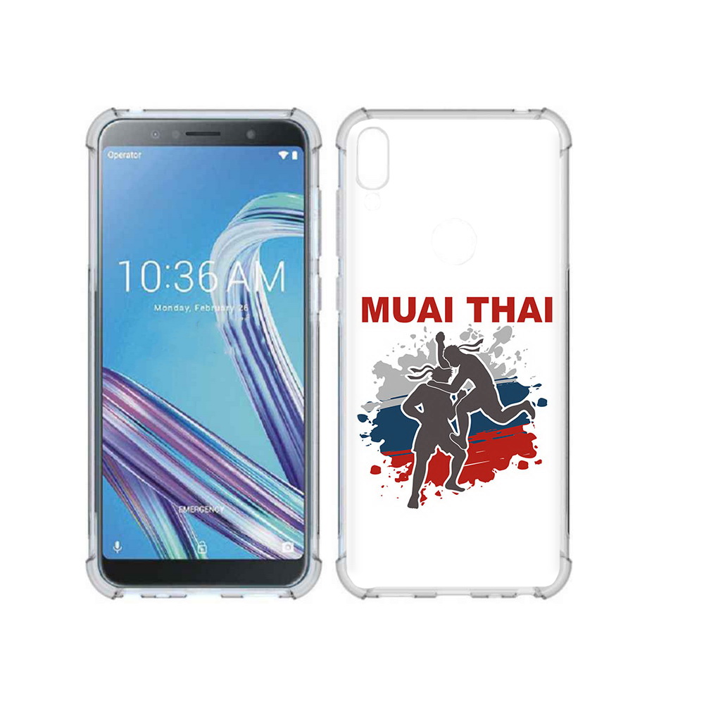 

Чехол MyPads Tocco для Asus ZenFone Max Pro (ZB602KL) Муайтай, Прозрачный, Tocco